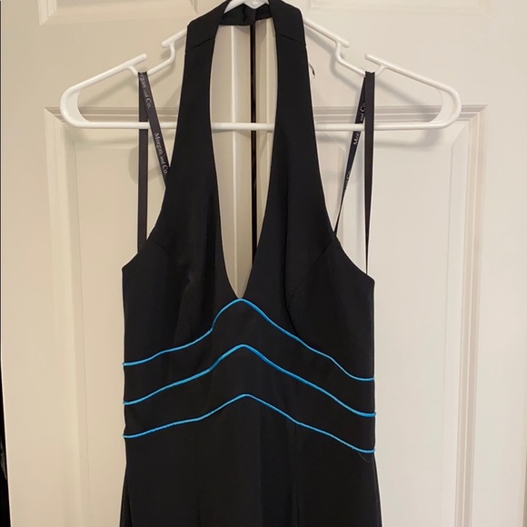Black and Turquoise Formal Dress, size 7/8 - Picture 2 of 4